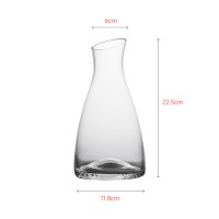 Bevell mouth wine decanter with mountain design inspiration bottom