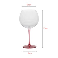 Mouth-blown unique ballon wine glass goblet