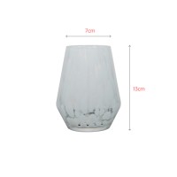 Clear glass with white dot tumbler