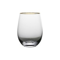 Luxury crystal tumbler with elegant gold rim