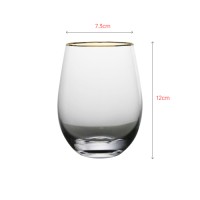 Luxury crystal tumbler with elegant gold rim