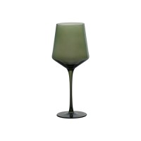 Luxury crystal wine glass with special green color