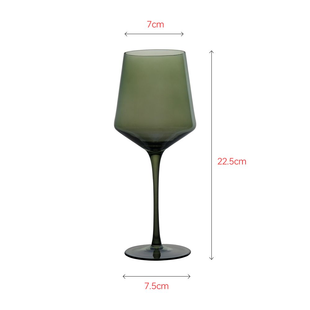 Luxury crystal wine glass with special green color