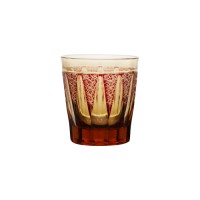 Luxury elegant red whisky glass tumbler with auspicious feature design