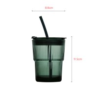 Vertical texture tumbler with straw