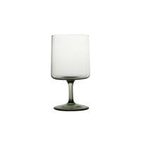 Crystal red wine glass regular design with spraying green color technique