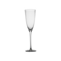 Luxury champagne glass with vertical line texture