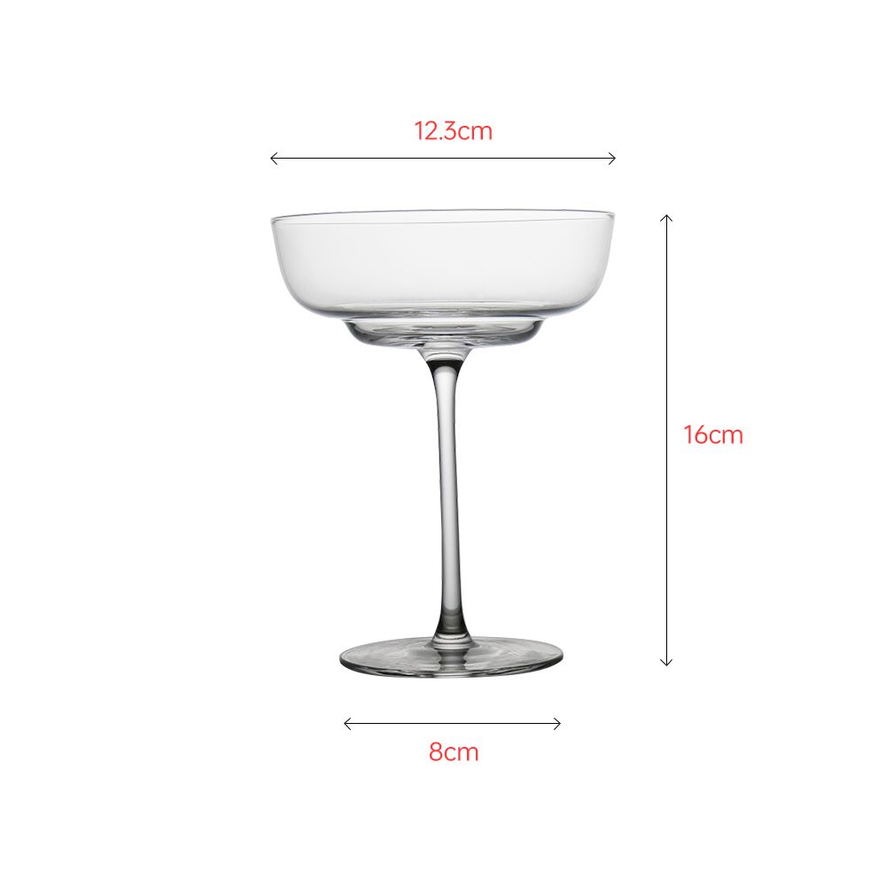 Luxury cocktail glass with designer inspiration