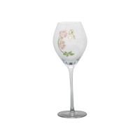 Crystal mouth-blown champagne glass goblet with customized decals