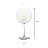 Mouth-blown unique Gintonic ballon wine glass goblet