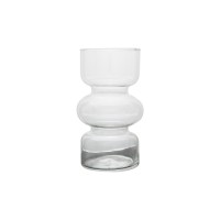 Clear glass vase with unique shape design