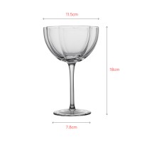 Luxury goblet cocktail glass with unique flower shape design