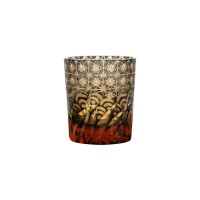 Luxury elegant black whisky glass tumbler with sparkle feature design