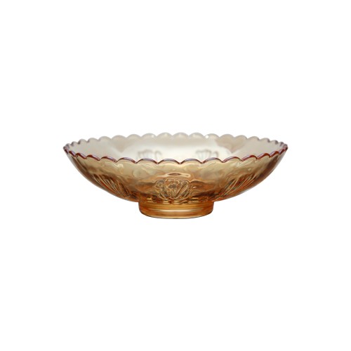 Ambor glass fruit bowl with unique pattern design