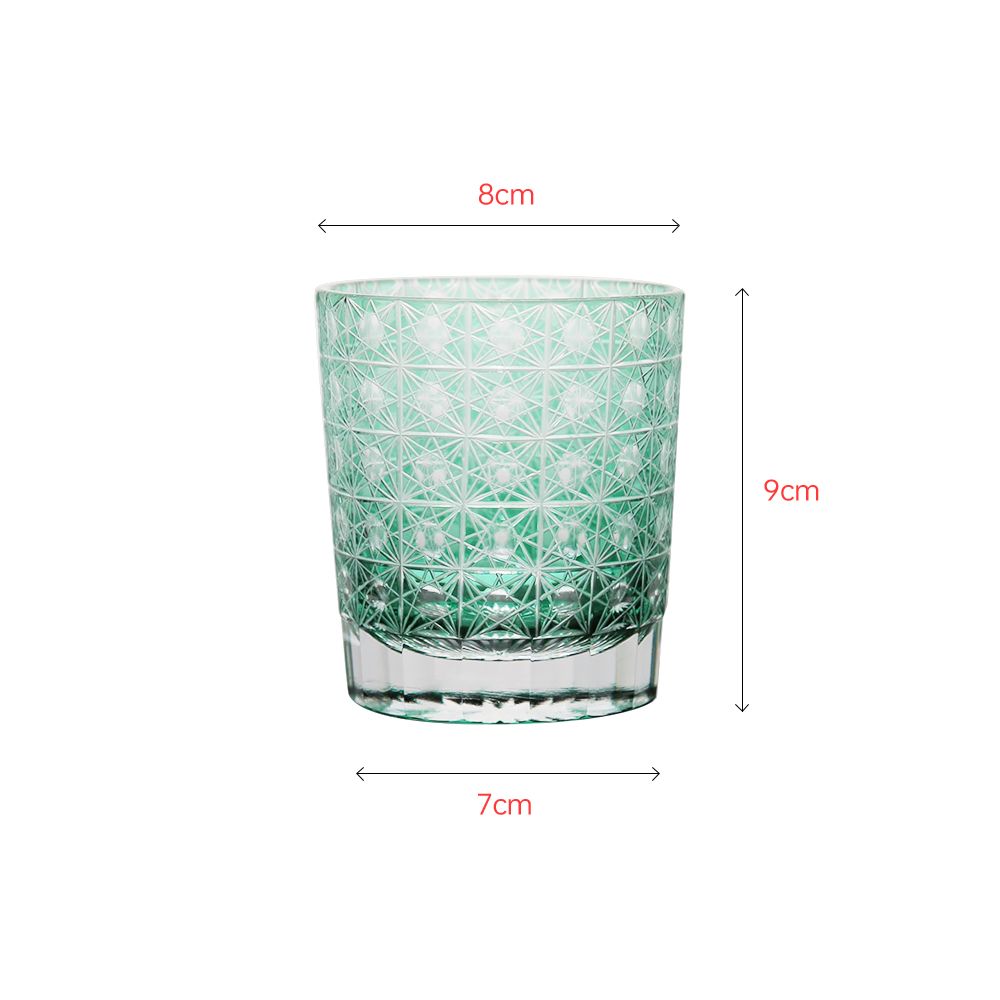 Luxury elegant whisky glass tumbler with sparkle shape design