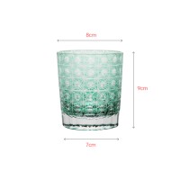 Luxury elegant whisky glass tumbler with sparkle shape design