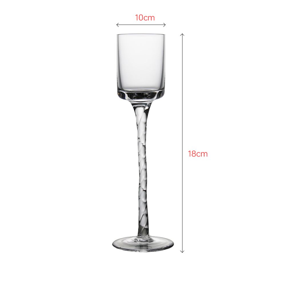 Luxury wine glass with vertical texture around the steam