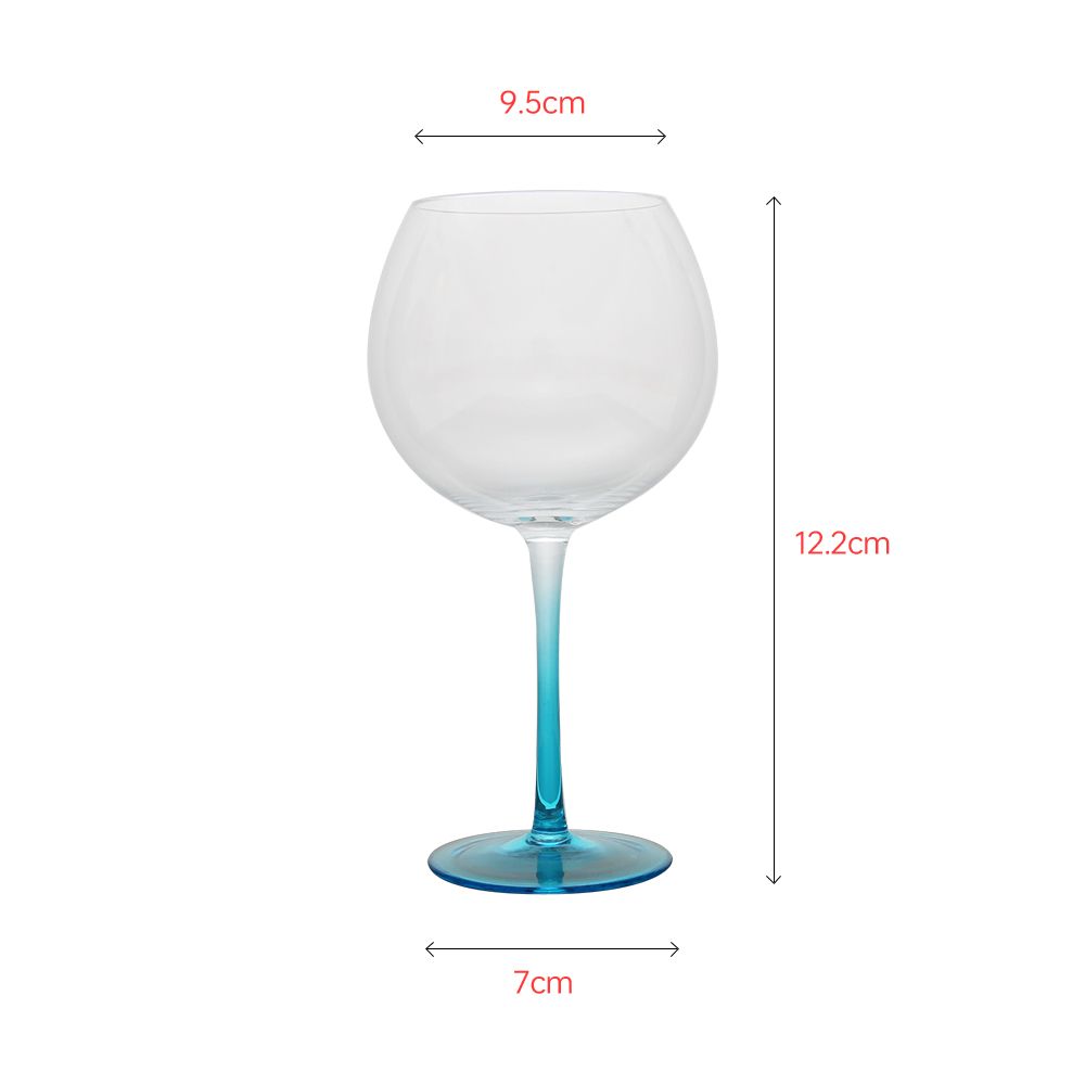 Mouth-blown unique ballon wine glass goblet