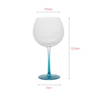 Mouth-blown unique ballon wine glass goblet