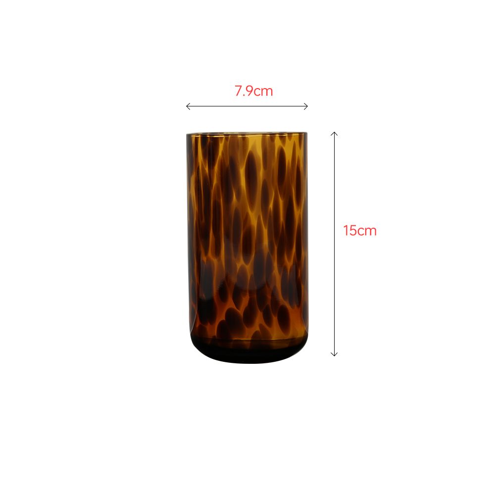 Wholesale factory price brown dot amber glass tumbler