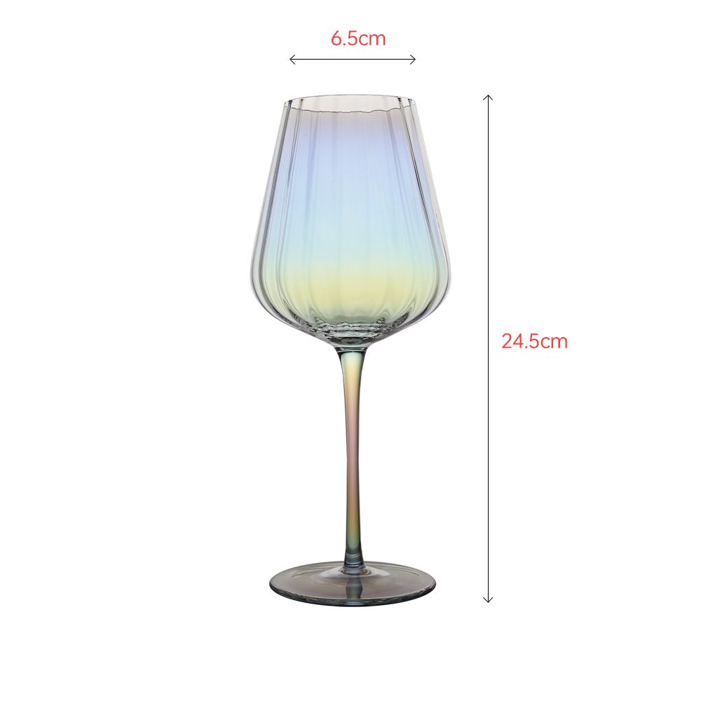 Luxury crystal wine glass with electroplating rainbow color